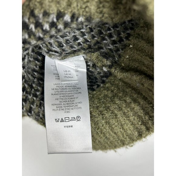 Anthropologie Ferne Quarter-Zip Knit Pullover Sweater Top Camouflage M - Picture 3 of 13